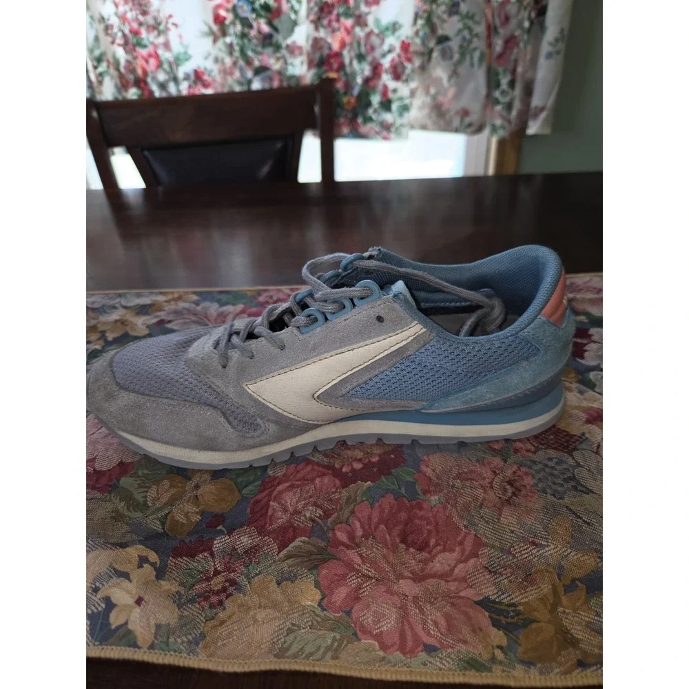 Brooks Sz 8 Blue/Pink Heritage Chariot Sneakers Retro Lace Up Suede Style Shoe